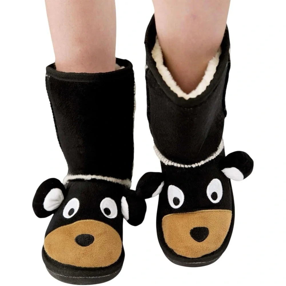 Lazy One Kid's Bear Slipper Boots - Toasty Toez - Fleece Lined - XXS (kids 4-5)